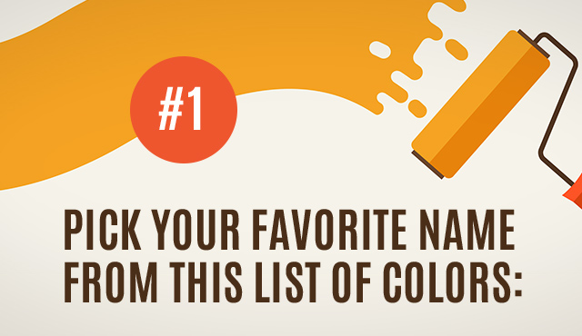 Pick Your Favorite Name From this List of Colors: