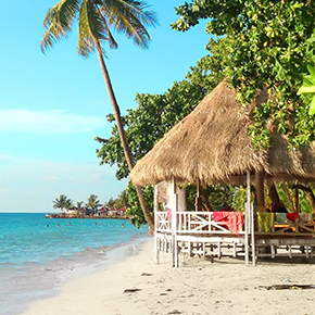 White sandy beach